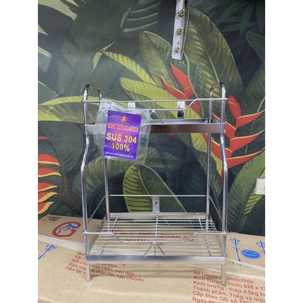 Kệ gia vị góc 2 tầng inox 304 siêu đẹp