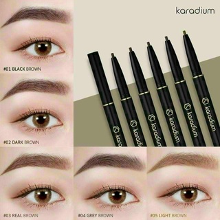 [CHÍNH HÃNG] Chì Kẻ Mày Karadium Hàn Quốc 2 Đầu Flat Eyebrow Pencil 0.3g