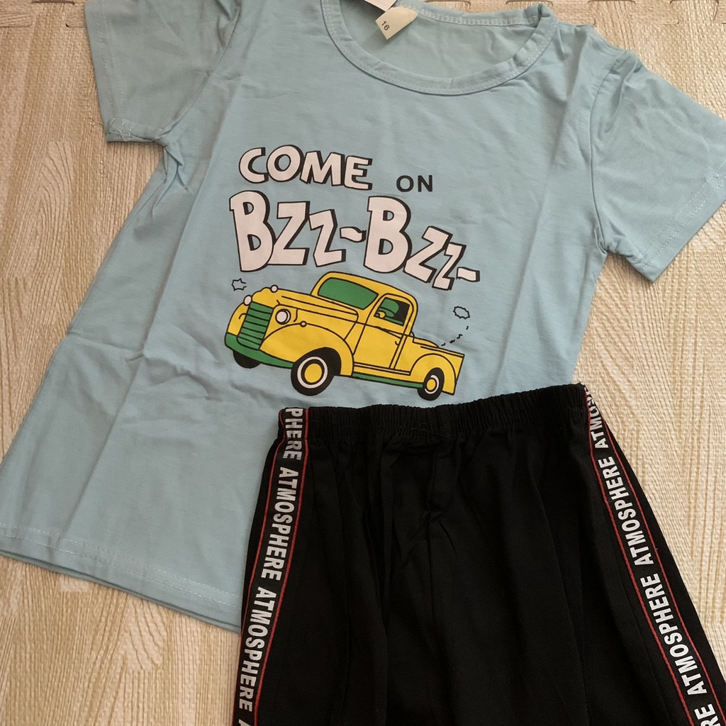 Đồ Bộ 💎𝓕𝓡𝓔𝓔𝓢𝓗𝓘𝓟💎Bộ Quần Áo Bé Trai Thun Cotton 3 Lỗ Hình Xe Bus - Hàng Quảng Châu xuất Hàn ( ANNY SÀNH ĐIỆU)