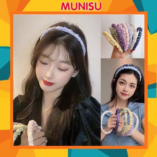 Bờm tóc nữ vintage Munisu bờm cài tóc vải nhún siêu đáng yêu BD30