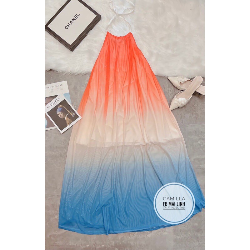 ⚡️MÃI⚡️Đầm maxi lưới cầu vồng OMBRE | BigBuy360 - bigbuy360.vn