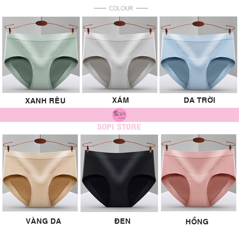 Quần lót nữ cotton tổ ong 3D xuất Nhật freesize, quần lót nâng mông siêu co giãn kháng khuẩn QLH23 - Sopi Store | BigBuy360 - bigbuy360.vn