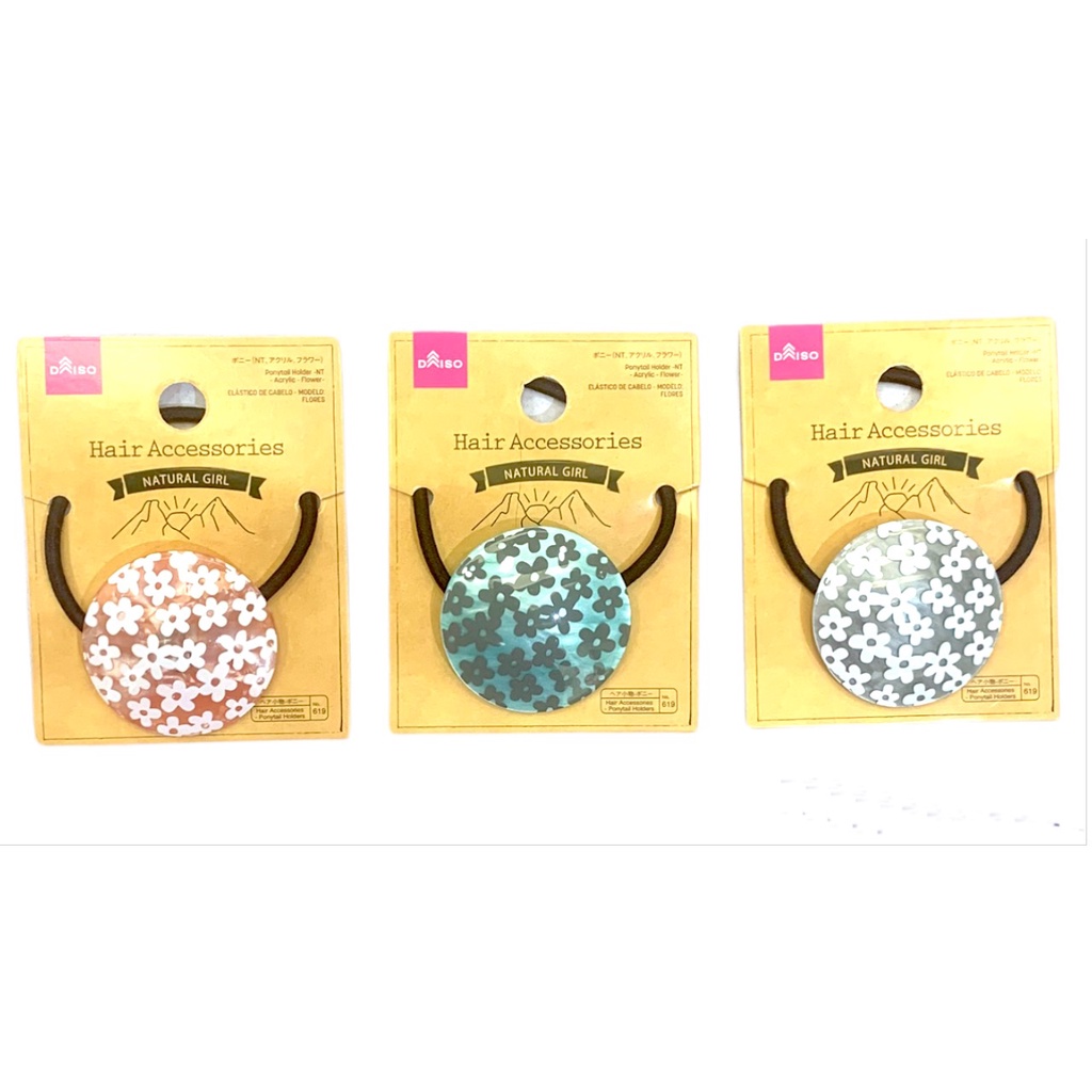 Daiso Cột tóc NT nhựa hình hoa