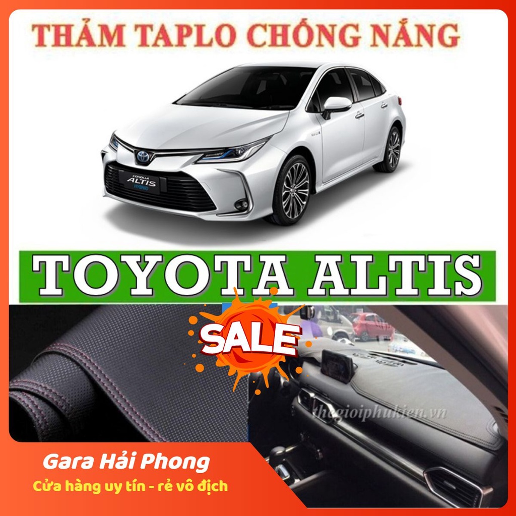 Thảm taplo Toyota Altis 2014 - 2021 dập vân Cacbon cao cấp, chống nóng ô tô hiệu quả