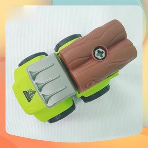 Đồ Chơi Túi 4 Xe Ô Tô Nông Nghiệp Máy Cày Tặng Kèm Tua Vít cho Bé