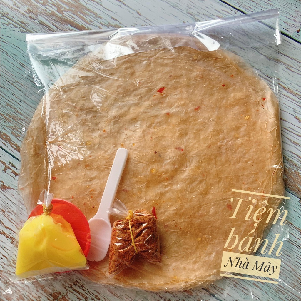 Bánh Tráng Dẻo Ớt Long Điền Phơi Sương Cuốn Sốt Bơ Đặc Biệt Kèm Muối Nhuyễn Thơm Béo