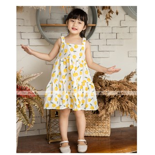 Váy Bé Gái  Hai Dây Kèm Turban Đi Biển Xinh Xắn DORIS KIDS