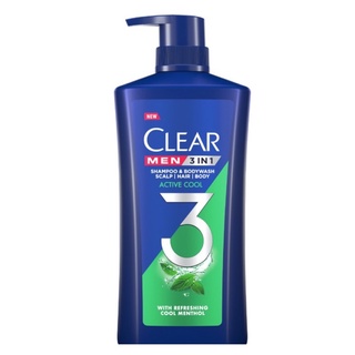 TẮM GỘI CLEAR MEN 3 IN 1 630G ACTIVE COOL/ ACTIVE VIBE