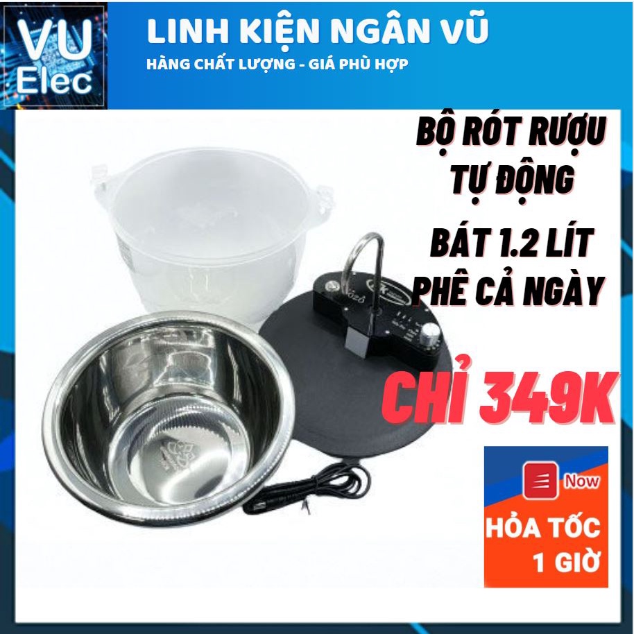 Máy rót rượu tự động dung tích lớn kèm bát ❤️ có bát ƯỚP LẠNH Cảm biến nhiều loại chén - Bình rót rượu