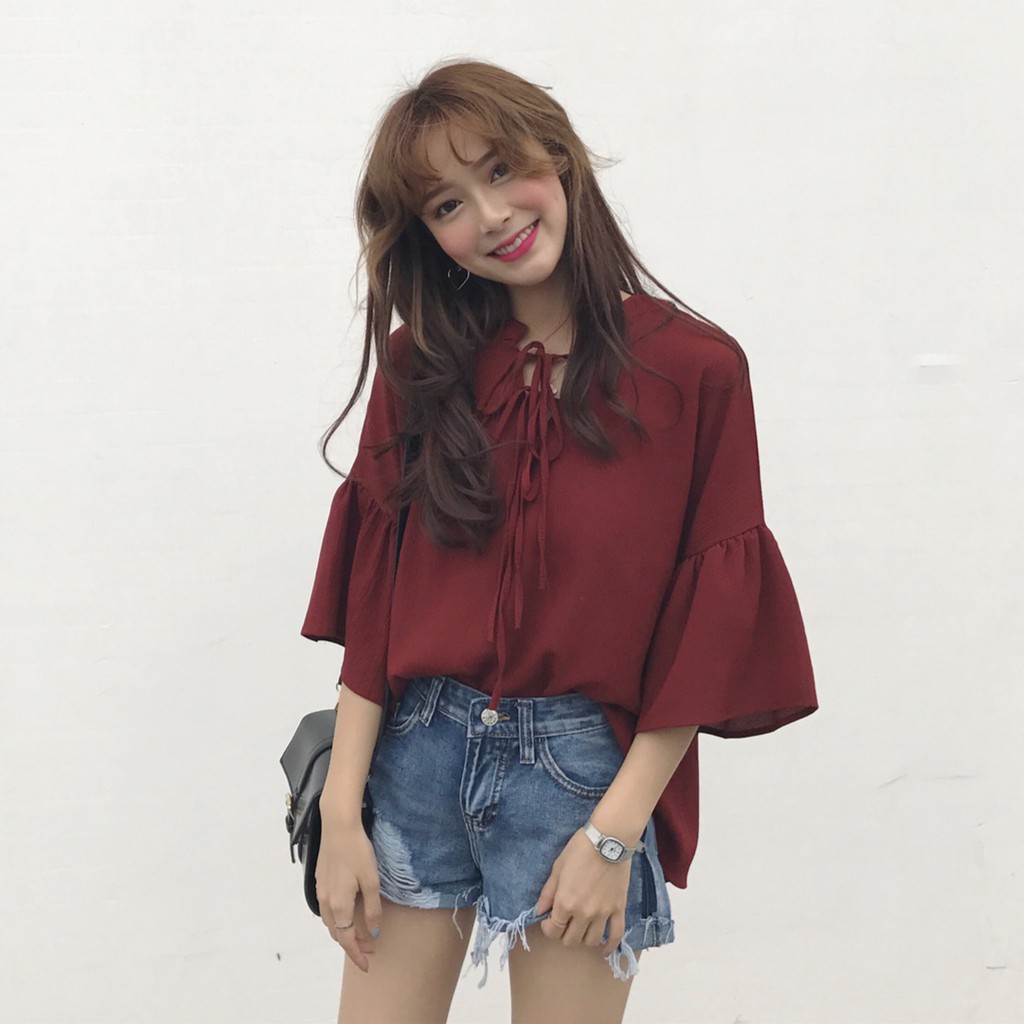 Áo Sơ Mi Vải Voan Dáng Rộng Thân Ngắn Phong Cách Thanh Lịch Dành Cho Phụ Nữ | BigBuy360 - bigbuy360.vn