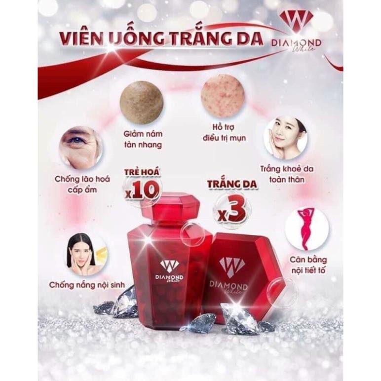 Diamond white viên uống trắng da Ngọc trinh ( tem cào chính hãng cty 100%)