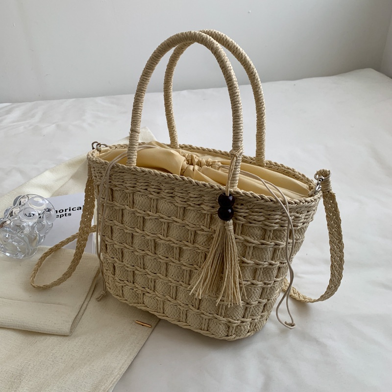 Túi Đeo Vai Đan Rơm Thủ Công Thời Trang Cho Nữ