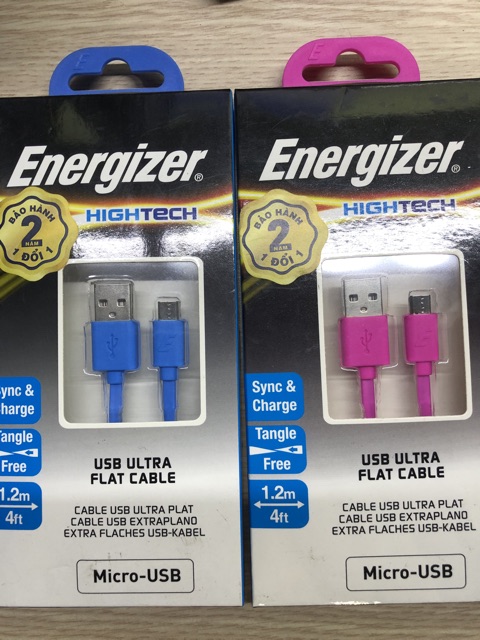 Cáp dẹt Micro USB Energizer 1.2m