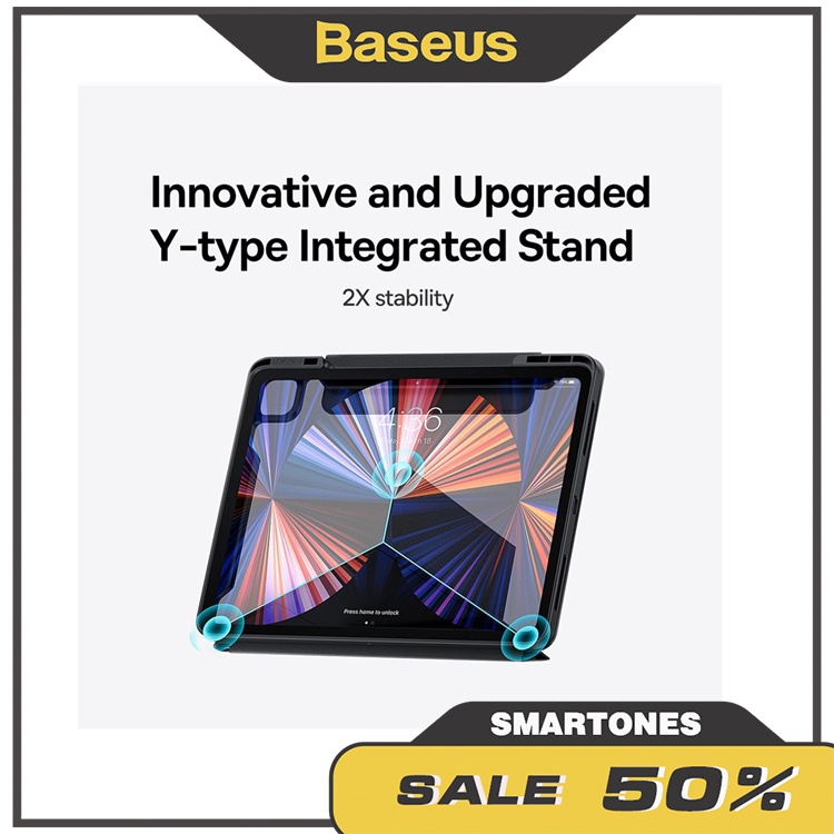 Ốp lưng bao da iPad Baseus Safattach Y-Type Magnetic Stand cho iPad Pro 11'' 12.9''   Air