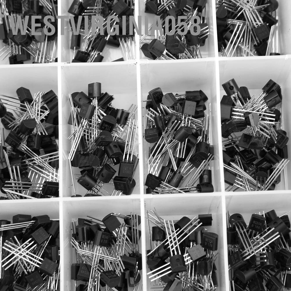 Westvirginia058 Westvirginia058 840pcs NPN PNP TO-92 2N2222A-BC558 Transistor Assortment DIY Kit