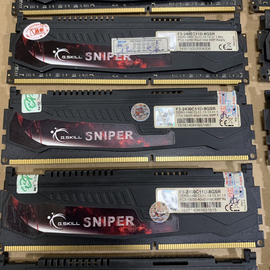 DDR3 Ram 4G-DDR3- BUS 2400 GSkill Sniper Tản Nhiệt Thép Màu Đen- Vi Tính Bắc Hải