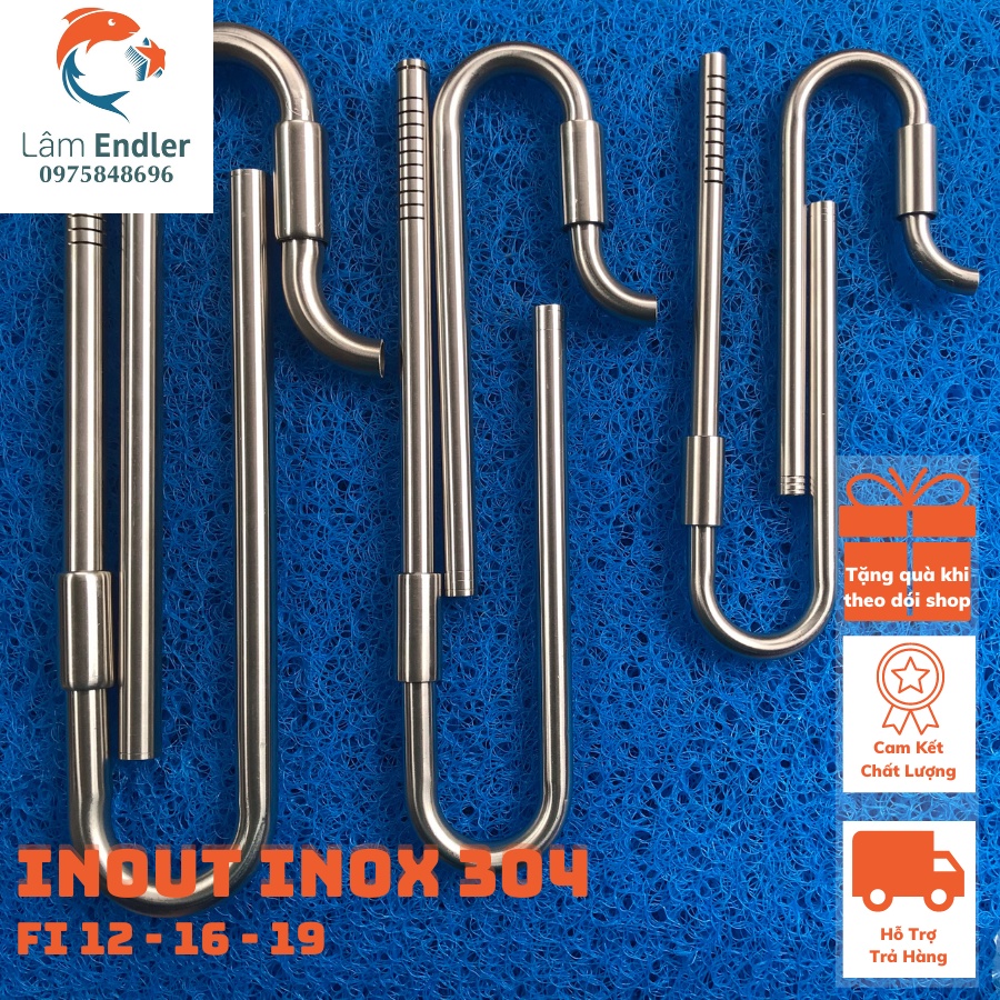 In out inox Phi 12,16,19 : Chất liệu inox 304 , co xoay 360 độ để lắp vào máy lọc nước