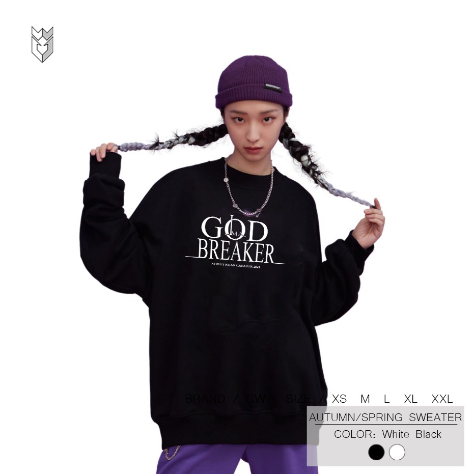 Áo nỉ Sweater Unisex God Breaker nam nữ dài tay form rộng - GW Shop