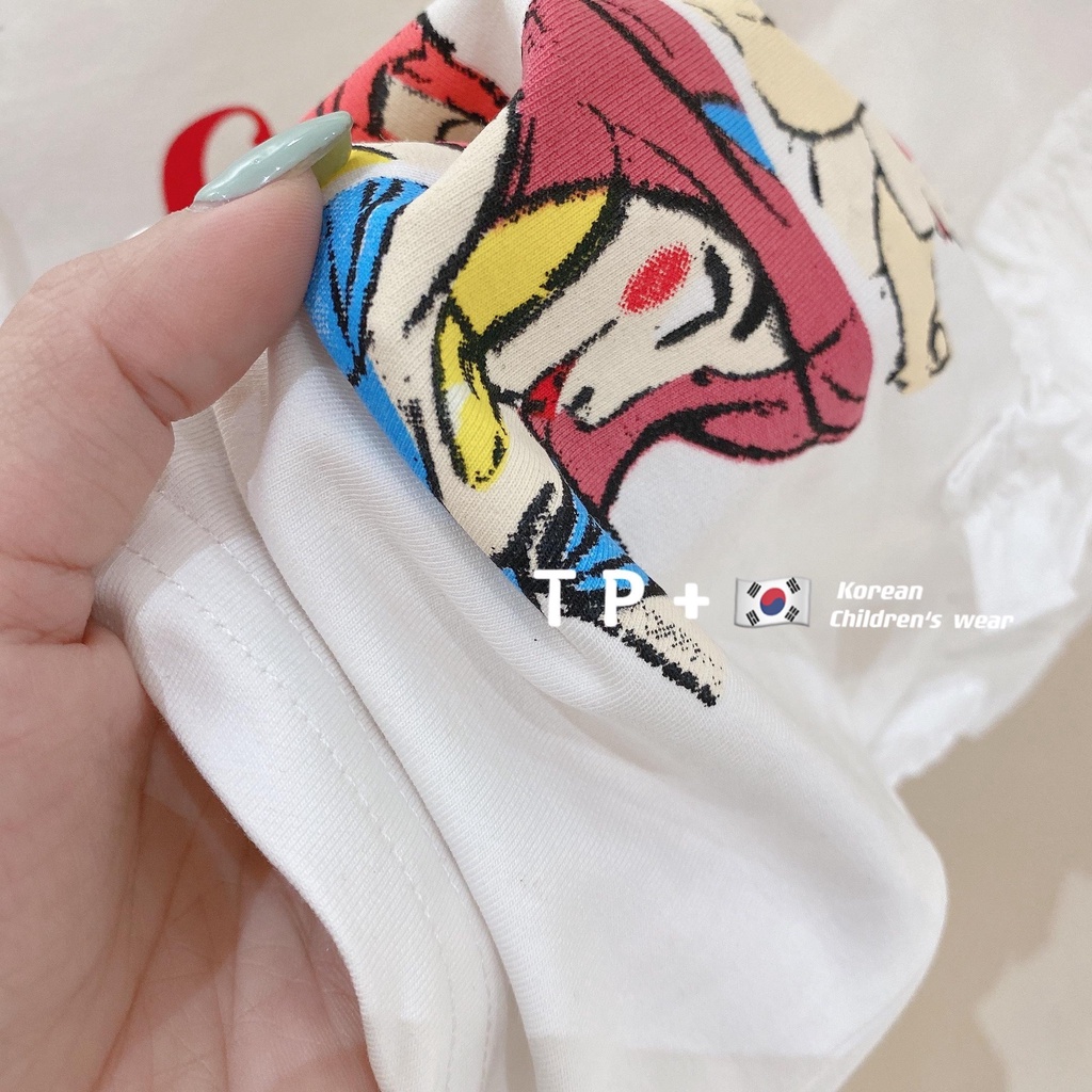 Áo Thun Tay Ngắn Phong Cách Hàn Quốc Dễ Phối Đồ Thời Trang Mùa Hè Cho Bé Gái