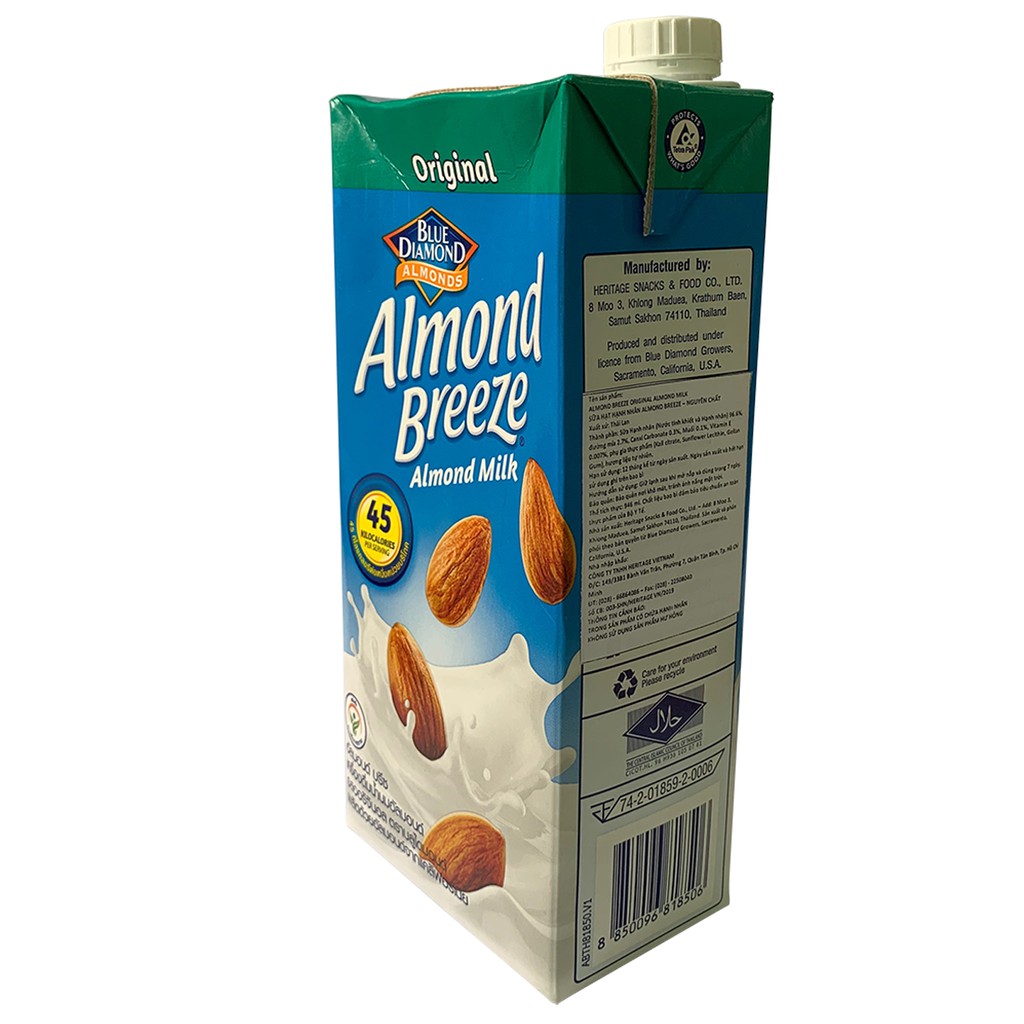 Nhập almo5 giảm 5% đơn 199k sữa hạt hạnh nhân almond breeze nguyên chất - ảnh sản phẩm 3