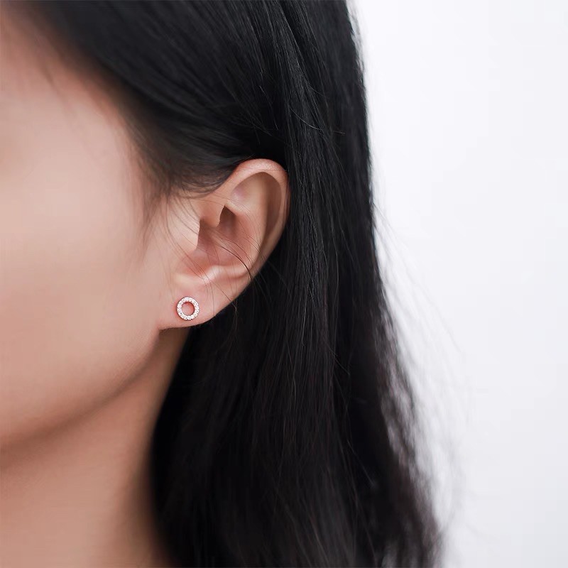 Khuyên tai CHỐNG DỊ ỨNG thép y tế nữ hình tròn CHILLEE