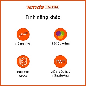 Tenda Thiết bị phát Wifi Tenda TX9 Pro Chuẩn Wifi 6 AX3000Mbps phát wifi xuyên tường