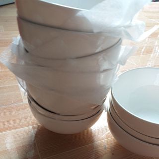 Sét 10 Chén sứ trắng