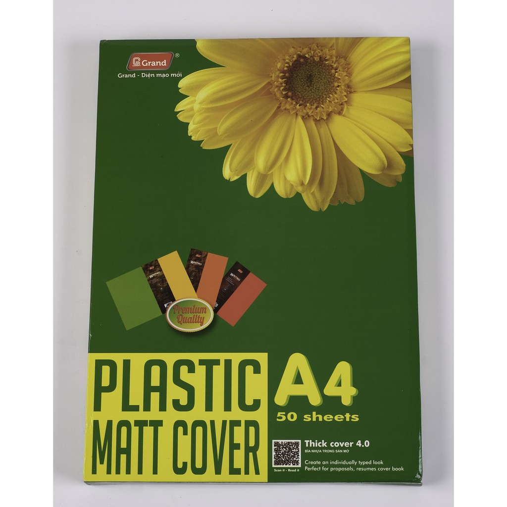 Bìa nhựa sần đóng sách Pgrand A4 Plastic cover