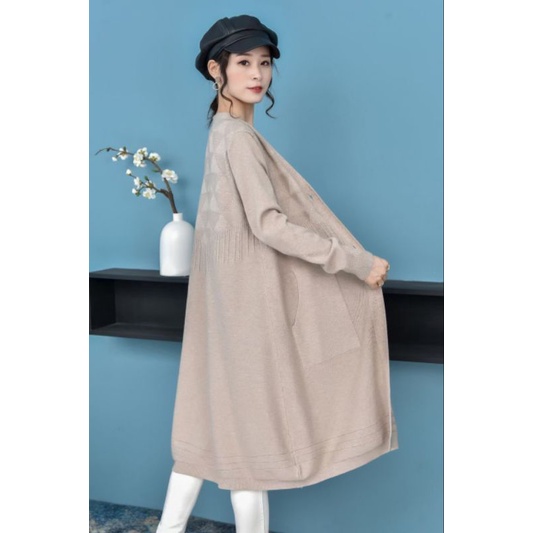 Áo khoác cardigan len dáng dài hàng đẹp mẫu mới.