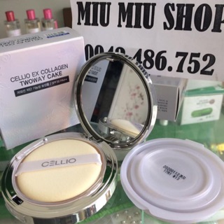 Phấn phủ Cellio Ex Collagen 2 lõi