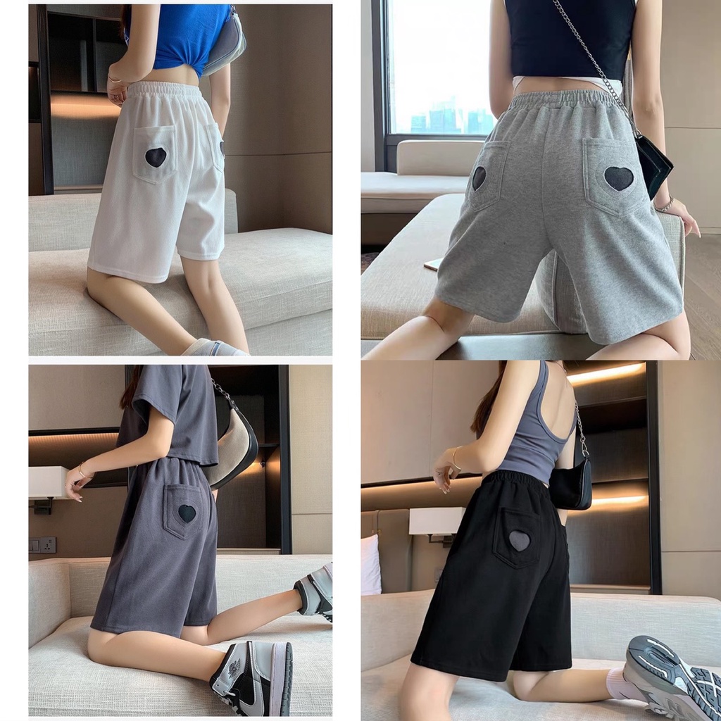 Quần đùi tim MG from to dài rộng 4 màu xinh, freesize dưới 65kg mặc được