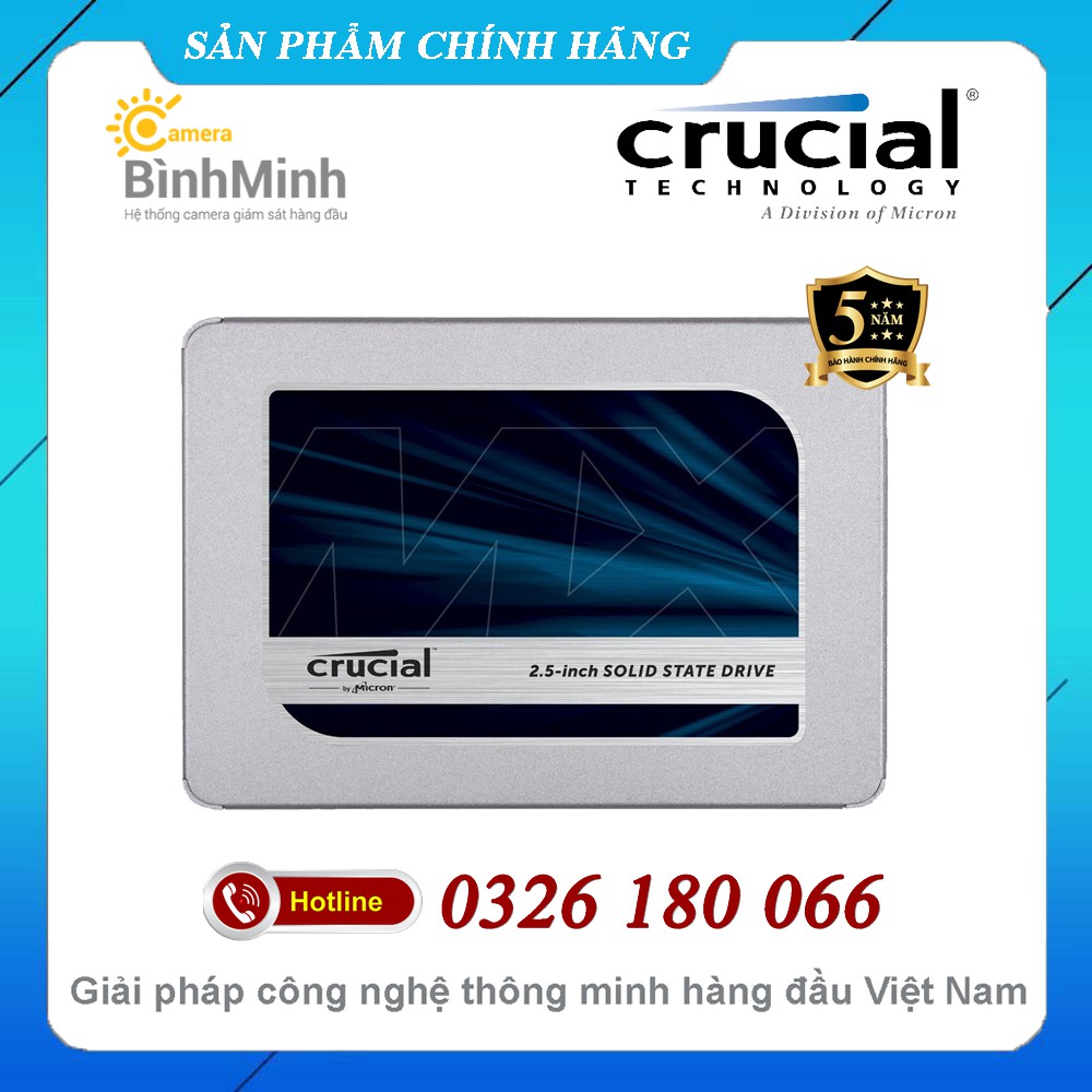 Ổ Cứng SSD 500GB 1TB 2TB Crucial MX500 2.5 Inch SATA 3 (CT500MX500SSD1 / CT1000MX500SSD1 / CT2000MX500SSD1)