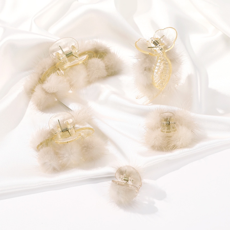 Kẹp tóc vải lông chống trượt phong cách Hàn Quốc dễ thương cho nữ