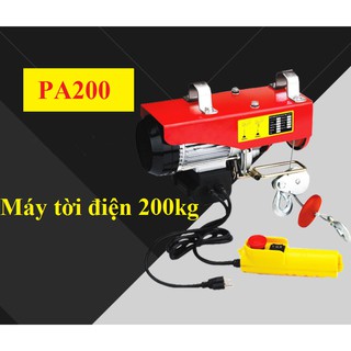 Máy tời điện 200kg, tời điện, máy tời 200kg, dây cáp 25m
