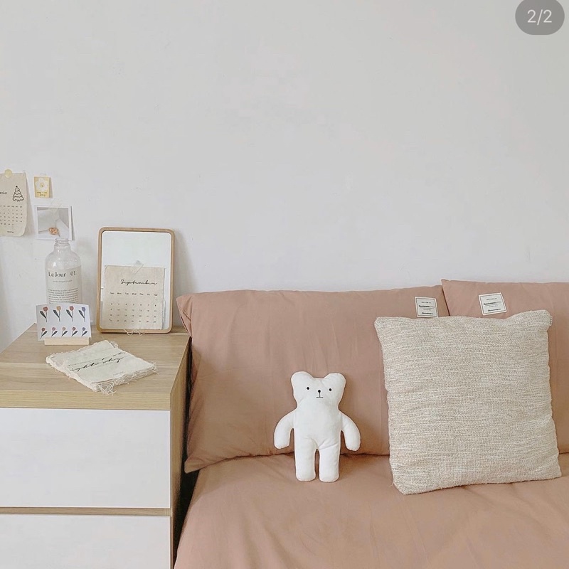 Bộ chăn ga gối Cotton TC Suhali Shop mềm mại, thấm hút tốt, đủ size, free bo chun ga giường