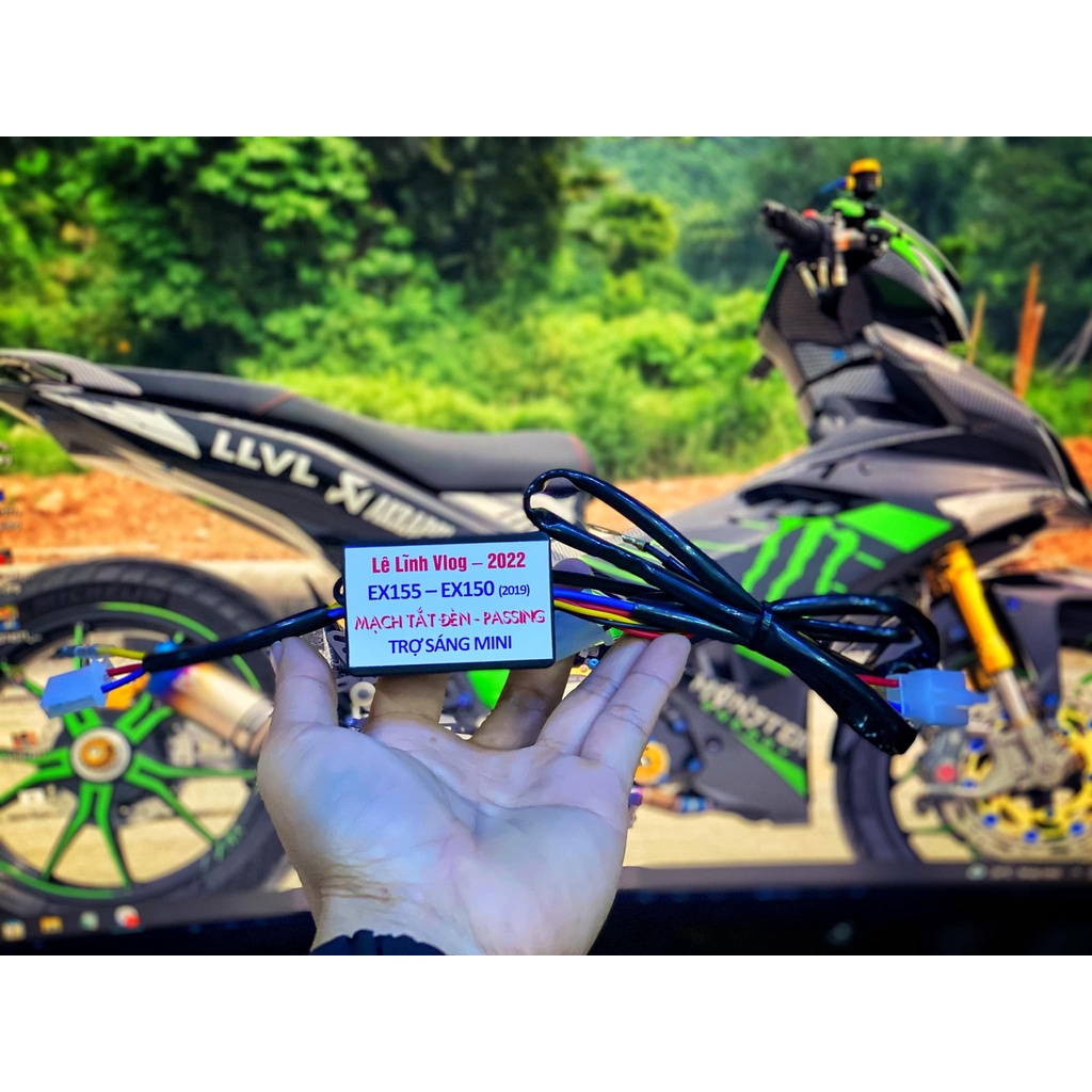 Mạch Tắt Mở Đèn + Pasing 2022 Lắp Công tắc zin ex155 - ex150 (2019 ) Cho TRợ Sáng Mini - Lê Lĩnh  Vlog