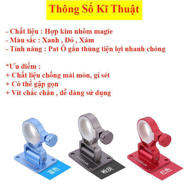 Pat Ô, Dù câu cá ChiXuan hợp kim nhôm magie cao cấp gắn thùng tiện lợi LK-12