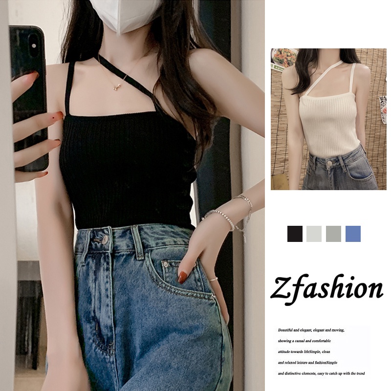 Áo Croptop Dệt Kim Trễ Vai Thiết Kế Mới Quyến Rũ Cho Nữ