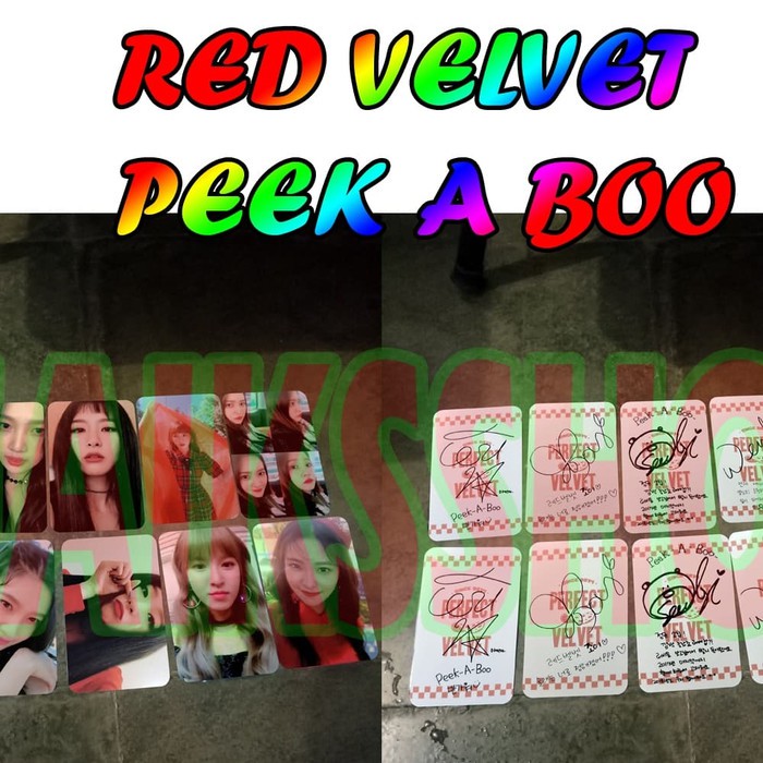 Thẻ Ảnh Nhóm Nhạc Kpop Red Velvet Peek A Boo Gdx190