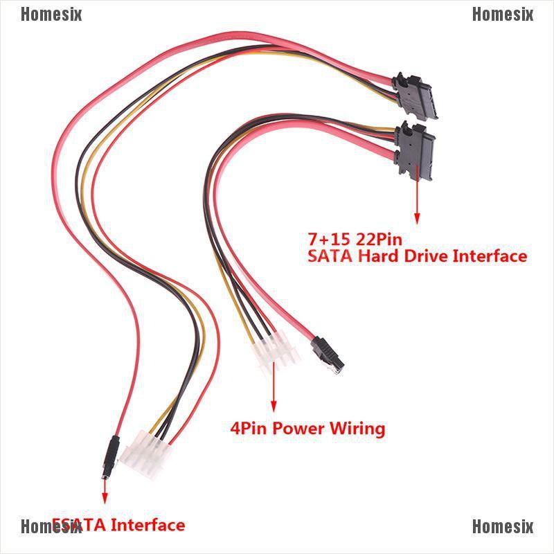 Cáp Chuyển Đổi Nguồn Sata Sang Esata Port 4pin 7+15 22pin