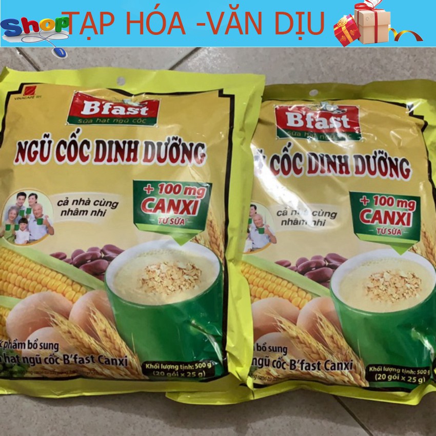 Ngũ cốc dinh dưỡng B’fast Canxi Kachi 500g(20 gói*25g) ✅còn hàng ✅ tạp hóa Văn Dịu