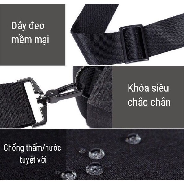 Túi balo chéo XIAOMI chest Bag - Chính hãng đựng iPad , sổ sách văn phòng đi làm đeo dã ngoại cho nam nữ thể thao