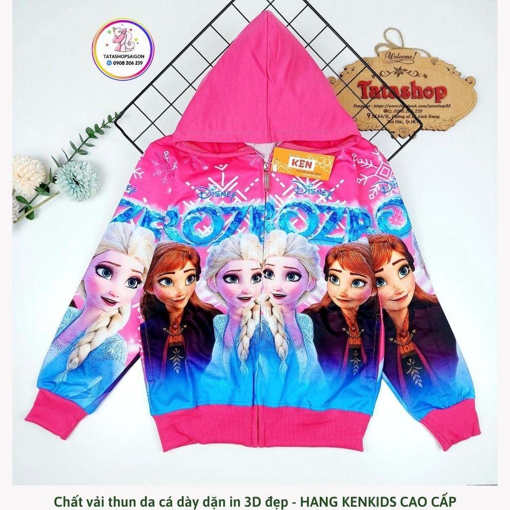 Áo khoác bé gái size đại hình công chúa ngựa pony thun da cá in 3d cao cấp 25 đên 45kg