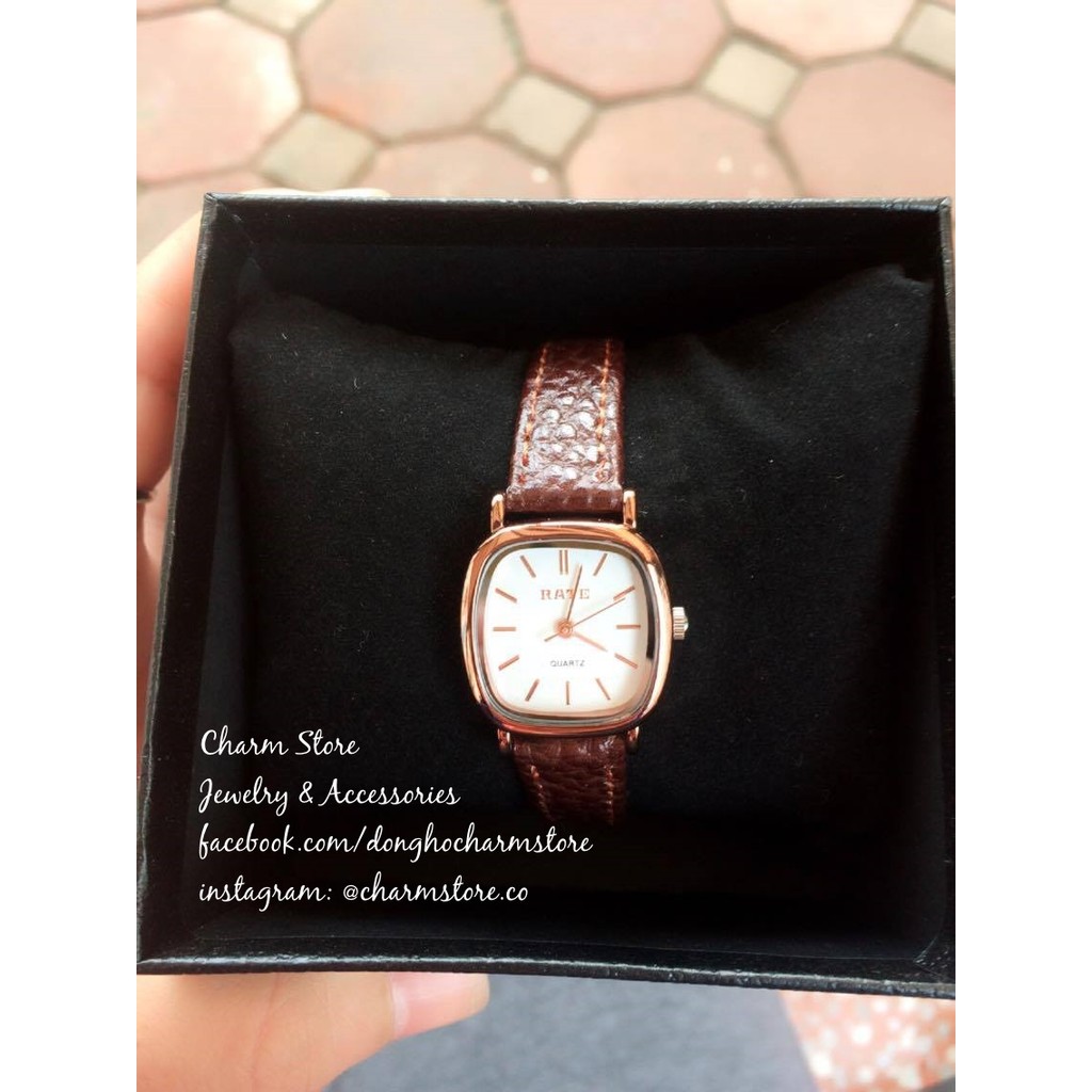 Đồng Hồ Nữ RATE Dây Nâu Mặt Vuông Cá Tính - Đồng Hồ Thời Trang Chính Hãng | BigBuy360 - bigbuy360.vn