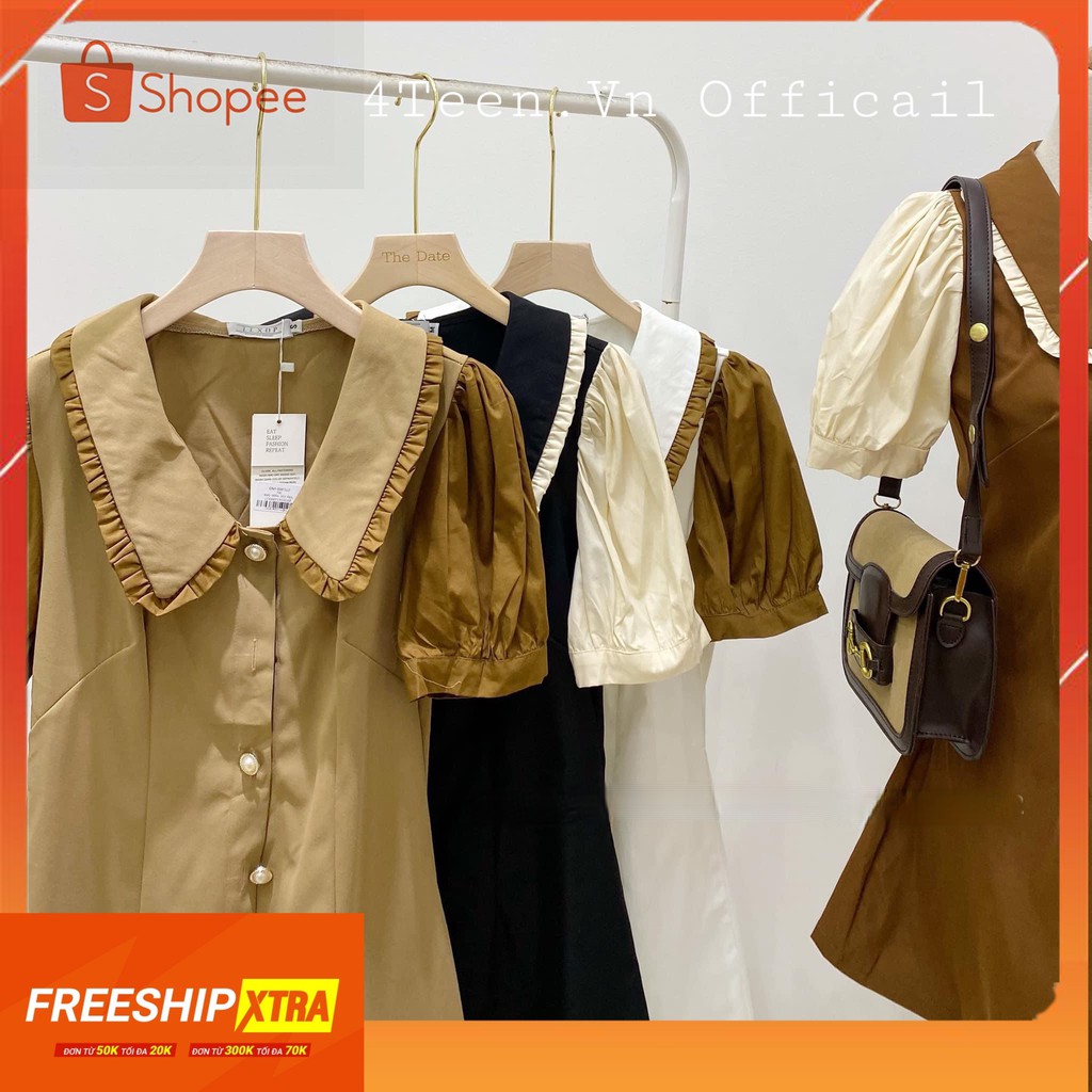 [4Teen.Vn ] 🍁 Váy thiết kế tweed cổ vest thiết kế by 4Teen.Vn chất cotton  sang chảnh, nữ tính-LWTVD369 | BigBuy360 - bigbuy360.vn