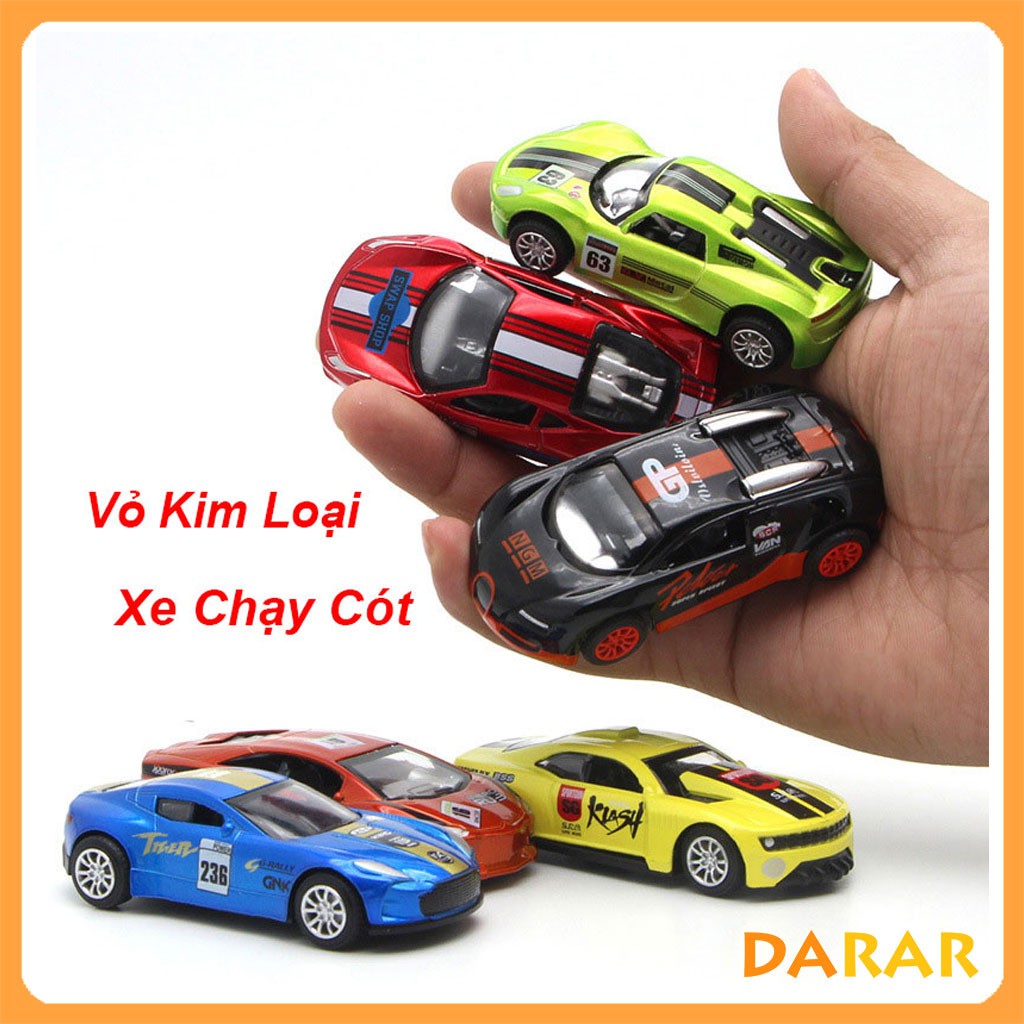 Tổng Hợp Xe mô hình ô tô đồ chơi cho bé, Xe đua đúc Kim Loại, Có Chạy Cót - Giao màu ngẫu nhiên