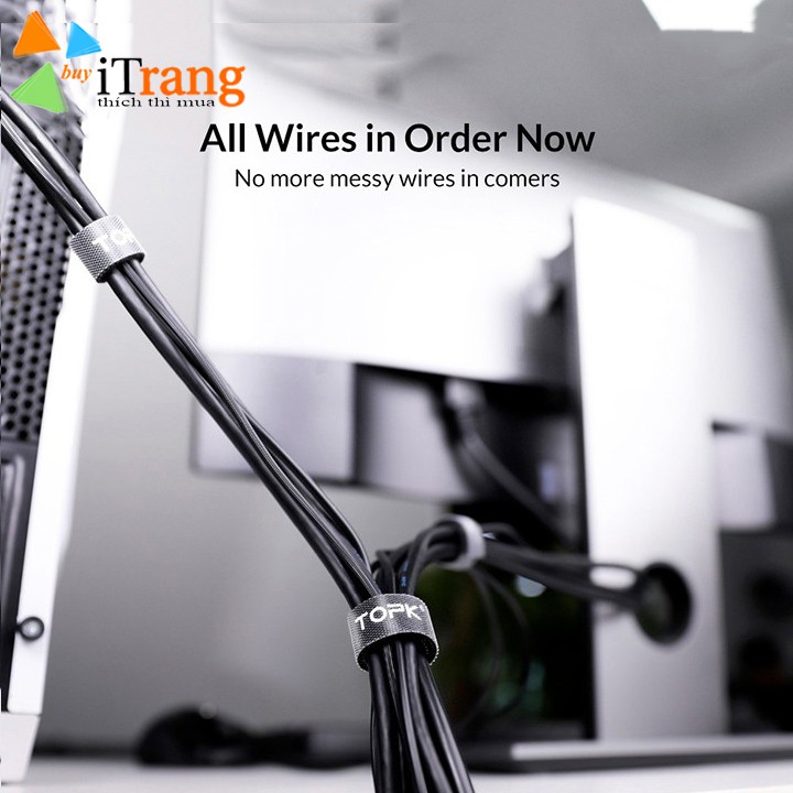 Dây đai quấn gọn cáp máy tính, cáp điện thoại, cáp điện | Dây khóa dán | BigBuy360 - bigbuy360.vn