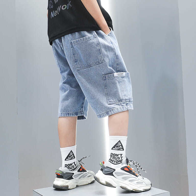 Quần Short Denim Mỏng Phong Cách Mới Cho Bé Trai