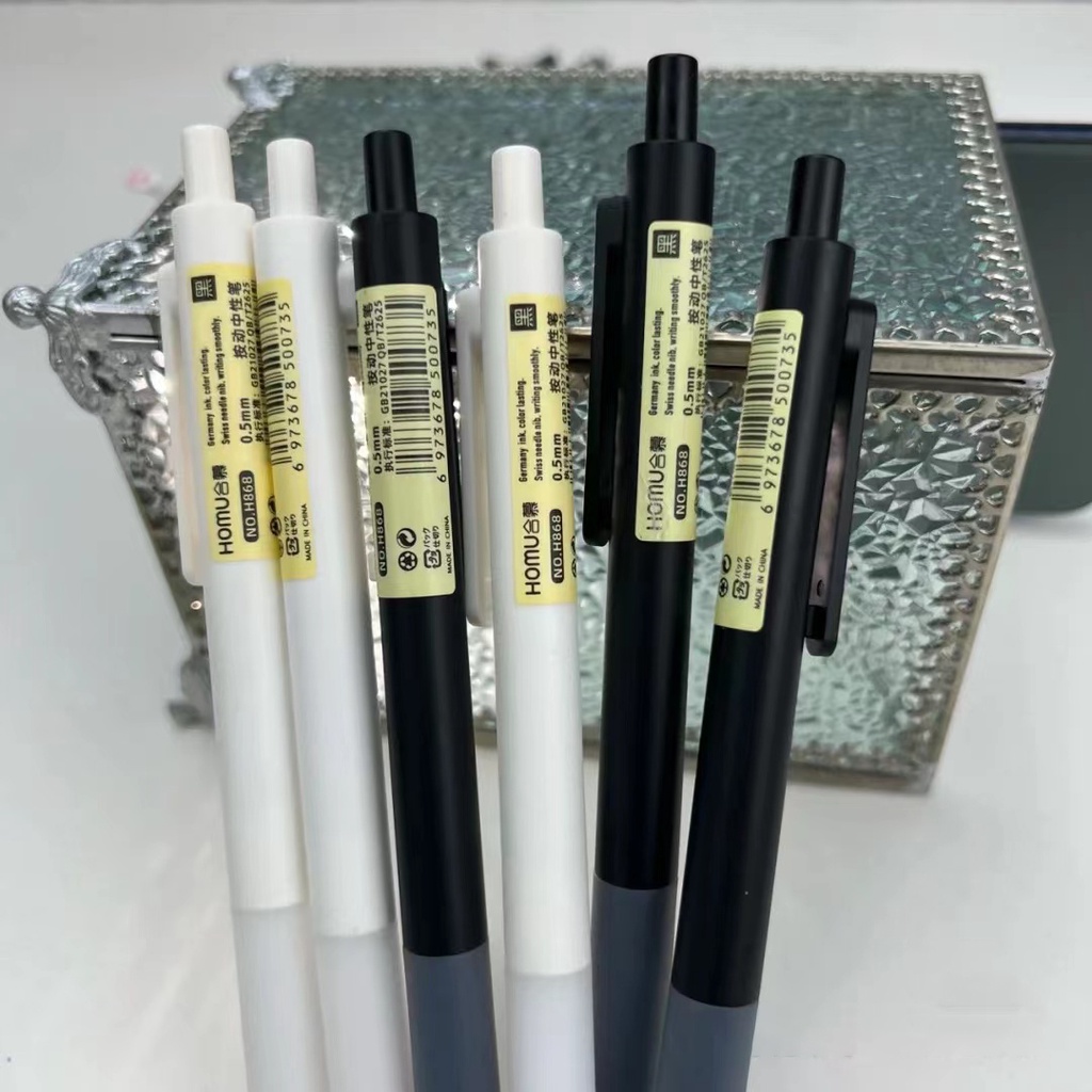 Bút Bi Mực Đen Ngòi 0.5mm Có Thể Thu Gọn