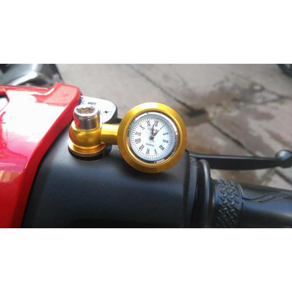 Đồng Hồ Gắn Chân Gương Xe Máy mini Chống Nước